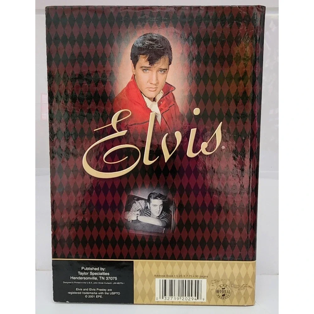 Elvis Presley Address Book Taylor Specialties 5x8 Burgundy 2001 EPE 96 Pages EXC